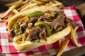 Homemade Philly Cheesesteak Sandwich