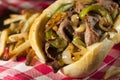 Homemade Philly Cheesesteak Sandwich Royalty Free Stock Photo