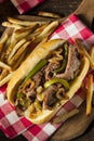 Homemade Philly Cheesesteak Sandwich Royalty Free Stock Photo