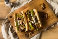 Homemade Philly Cheesesteak Sandwich Royalty Free Stock Photo