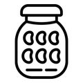Homemade pickle icon, outline style