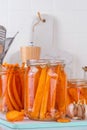 Homemade pickled carrots Royalty Free Stock Photo