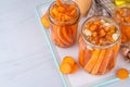 Homemade pickled carrots