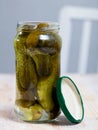 Homemade pickled cucumbers