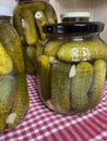 Homemade pickled cucumbers, very good for the body Royalty Free Stock Photo