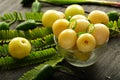 Homemade pickled gooseberry Royalty Free Stock Photo