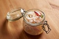 Homemade pickled onions in a jar Royalty Free Stock Photo