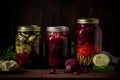 Homemade pickles beetroot natural nutrition. Generate Ai