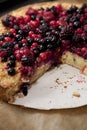 Homemade pie with forest fruit Royalty Free Stock Photo