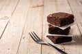 Homemade pieces of brownies