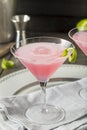 Homemade Pink Vodka Cosmopolitan Drink Royalty Free Stock Photo