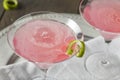 Homemade Pink Vodka Cosmopolitan Drink Royalty Free Stock Photo