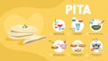 Homemade pita bread recipe. Cooking bakery at home Royalty Free Stock Photo