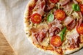 Homemade pizza napolitana Royalty Free Stock Photo