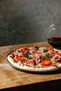 Homemade pizza napolitana Royalty Free Stock Photo