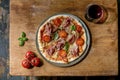 Homemade pizza napolitana Royalty Free Stock Photo