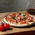 Homemade pizza napolitana Royalty Free Stock Photo