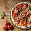 Homemade pizza napolitana Royalty Free Stock Photo