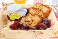 Homemade plum and honey bread Royalty Free Stock Photo