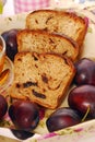 Homemade plum and honey bread Royalty Free Stock Photo
