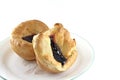 Homemade Popovers With Black Raspberry Jelly Royalty Free Stock Photo
