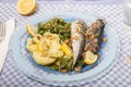 Portuguese mackerel fish meal Royalty Free Stock Photo