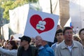 Homemade poster on the peace March