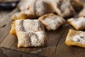 Homemade Powder Sugar Beignets Royalty Free Stock Photo