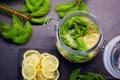 Homemade preparing of spruce shoots syrup