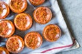 Homemade Preserved Tomato Paste Sauce in Glass Jar. Royalty Free Stock Photo