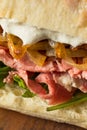 Homemade Prime Rib Sandwich Au Jus Royalty Free Stock Photo