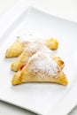 homemade puff pastry filled with strawberry jam Royalty Free Stock Photo