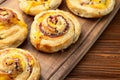 Homemade Puff pastry pinweel ( rolls ) Mini pizza