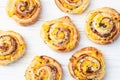 Homemade Puff pastry pinweel ( rolls ) Mini pizza