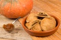 Homemade pumpkin biscuits Royalty Free Stock Photo