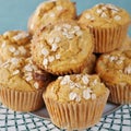 Homemade pumpkin oatmeal muffins Royalty Free Stock Photo