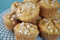 Homemade pumpkin oatmeal muffins Royalty Free Stock Photo