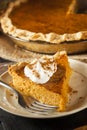 Homemade Pumpkin Pie for Thanksigiving Royalty Free Stock Photo