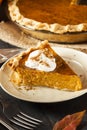 Homemade Pumpkin Pie for Thanksigiving Royalty Free Stock Photo