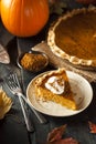 Homemade Pumpkin Pie for Thanksigiving Royalty Free Stock Photo