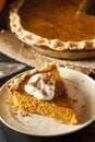 Homemade Pumpkin Pie for Thanksigiving Royalty Free Stock Photo
