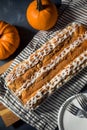 Homemade Pumpkin Spice Danish Coffee Cake Royalty Free Stock Photo