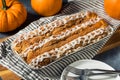 Homemade Pumpkin Spice Danish Coffee Cake Royalty Free Stock Photo