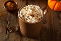 Homemade Pumpkin Spice Latte Royalty Free Stock Photo