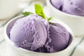 Homemade Purple Japanese Ube Ice Cream Royalty Free Stock Photo