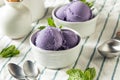 Homemade Purple Japanese Ube Ice Cream Royalty Free Stock Photo