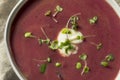 Homemade Purple Sweet Potato Soup Royalty Free Stock Photo