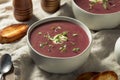 Homemade Purple Sweet Potato Soup Royalty Free Stock Photo