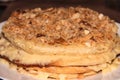 Homemade quick-cooking Napoleon cake