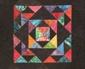 Homemade Quilt with Bright colors